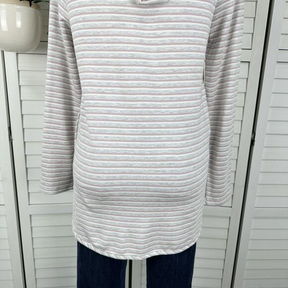 New Market & Spruce Stitch Fix Milania French Terry Curved Hem Hoodie Top Size M - Picture 6 of 11